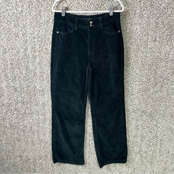 Judy Blue Pants Women’s 15/32 Emerald Green Corduroy High Rise Wide Leg - Picture 1 of 7
